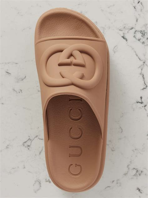 gucci rubber slide sandals replica amazon|gucci miami rubber platform slides.